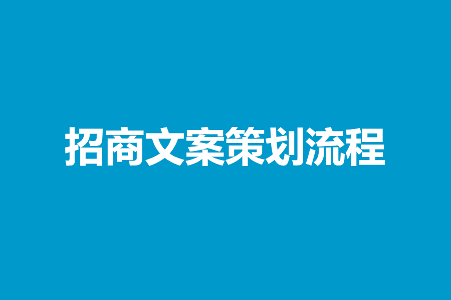 招商文案策划流程